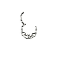 Anneau de nez clicker en titane ASTM F136 plaqué or avec zircon, segment torsadé pavé à charnière, bijou corporel pour cadeau de mariage, vente en gros
