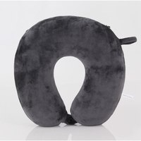 Kit de voyage pour avion de voiture Cou Cervical Head Support Soft U Shape Neck Travel Pillow for Sleeping Memory Foam Solid 100% Polyester