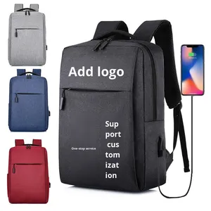 Рюкзак для ноутбука с индивидуальным дизайном логотипа, из ткани Оксфорд, унисекс, большой вместимости, для деловых поездок и учебы, с USB-портом для зарядки - Product Image 2