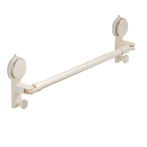 Toallero con ventosa telescópico ajustable de metal y plástico, estante de almacenamiento para baño, diseño minimalista - Product Image 1