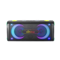 Enceinte Karaoké Portable Woofer avec Lumière de Fête RGB, Stéréo 7.4V 4000mAh, Télécommande, Câble Type-C, Bluetooth, USB, TF, FM pour Extérieur et Fêtes à Domicile