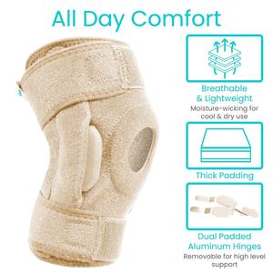 ปลอกพยุงเข่าแบบบานพับช่วยลดการฉีกขาด ACL MCL meniscus-น้ำหนักเบาระบายอากาศได้ใส่สบายห่อสะบ้าเปิดที่มีความคงตัวด้านข้าง - Product Image 2