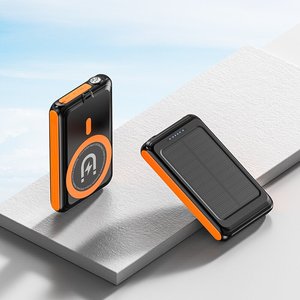 <span class=keywords><strong>Batterie</strong></span> <span class=keywords><strong>externe</strong></span> <span class=keywords><strong>solaire</strong></span> étanche haute capacité 5000 mAh, sans fil, portable, pour usage extérieur - Product Image 2