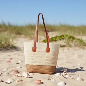 Sac à bandoulière en herbe tressée Angelina 42x28x12cm, motif naturel, pour femme, usage décontracté - Product Image 2