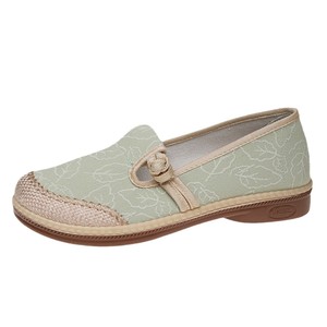 New Chinese <b>Style</b> Large Size Toe Soft Bottom for Women Autumn Low-heeled European and American Shoes Slip-on Lazy Shoes - Product Image 5