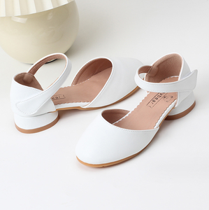 Classic <b>White</b> Pu Leather Shoes for Girls High <b>Heels</b> Party Dance Kids Shoes Princess Children Wedding Shoes - Product Image 4