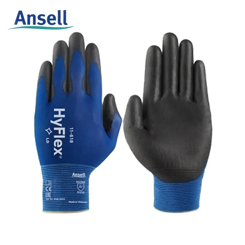 Ansell Black Gloves Powder Free Nitrile Synthetic Gloves Exam Safety Screen Gloves