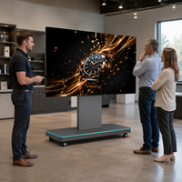 Pantalla LED Todo en Uno de 135 Pulgadas 16:9 3000x1687.5mm P0.93 P1.25 P1.86 de Paso Fino, Plegable y Elevable