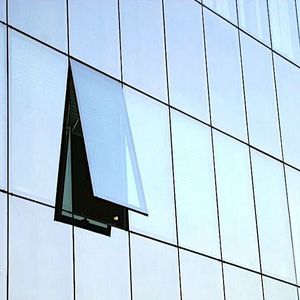Mur-rideau en verre à structure en acier décoratif résistant aux ouragans sur mesure pour extérieur, mur-rideau en profilé aluminium pour façade de bâtiment - Product Image 3