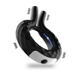 Masseur électrique pour la masturbation masculine, anneau de pénis en silicone, 12 modes de vibration, anneau de verrouillage du sperme, jouets sexuels pour adultes - Product Image 1