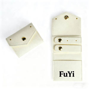 Custom logo Mini Jewelry Storage Bag Portable Travel <b>Earrings</b> Bracelet Pouch for Women Colorful Microfiber Jewelry Organizer - Product Image 4