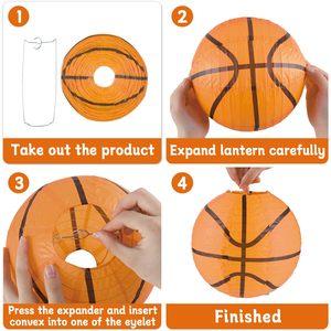 Basket-ball bannière papier lanternes sport nid d'abeille centres <span class=keywords><strong>de</strong></span> <span class=keywords><strong>table</strong></span> ventilateurs <span class=keywords><strong>de</strong></span> papier découpes <span class=keywords><strong>de</strong></span> basket-ball fournitures <span class=keywords><strong>de</strong></span> fête pour garçons anniversaire - Product Image 5