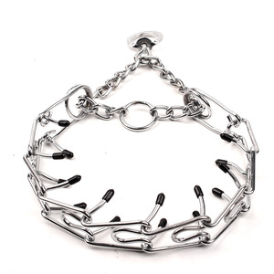 <span class=keywords><strong>Collar</strong></span> de entrenamiento de cadena Chapado en plata de 2,5-4mm de ancho ajustable para perros, puntas de liberación rápida de hierro sólido, puntas de goma cómodas - Product Image 1