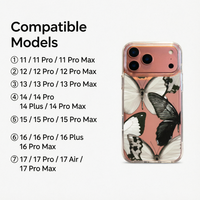 Coque transparente en TPU avec collage artistique de papillons aquarelle, étui de téléphone mignon et souple antichoc pour iPhone 17 16 15 14 13 Pro Max