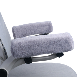 Venta al por mayor, cómodo, antideslizante, funda de piel de conejo, cojín de espuma, ergonómico, silla de oficina, reposabrazos, reposabrazos de espuma viscoelástica - Product Image 1