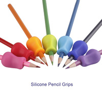 Poignées de crayon en caoutchouc souple, supports de stylo en silicone multicolores, aide à l'écriture pour enfants, entraînement de la main, poignées de crayon personnalisées en forme de moule