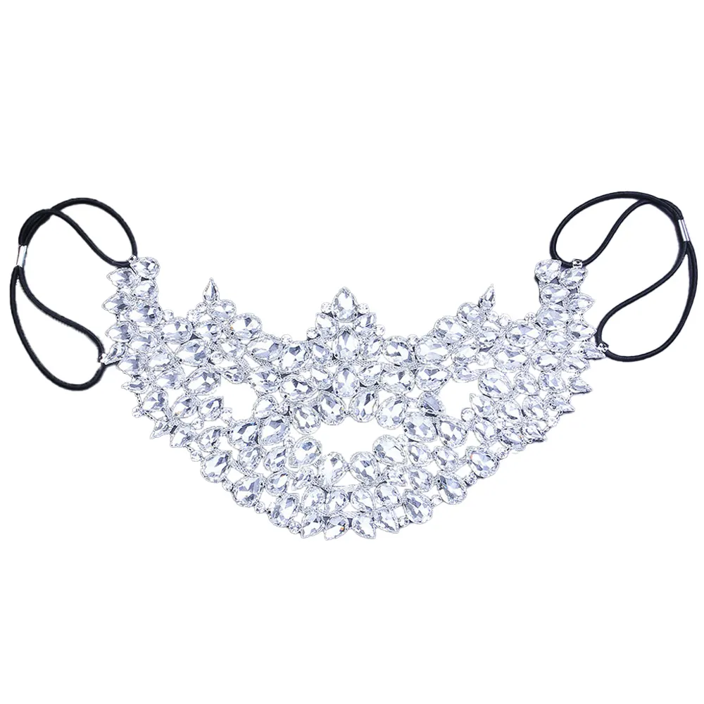 Maschera di strass Sexy di cristallo maschera di gioielli per accessori in maschera di moda americana europea