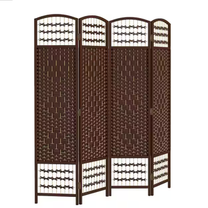 <span class=keywords><strong>Separador</strong></span> de ambientes plegable de bambú de 4 paneles, rústico, ecológico, independiente, divisor de pared. - Product Image 2