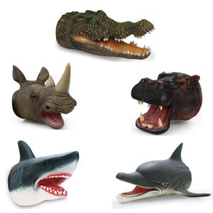Juguetes de Marionetas de Mano de Animales Realistas de Plástico Suave, Dinosaurio, <span class=keywords><strong>Tigre</strong></span>, Oso, con Boca Abierta, Multicolores, Regalo para Fiestas Infantiles Beejay, Venta al Por Mayor - Product Image 1