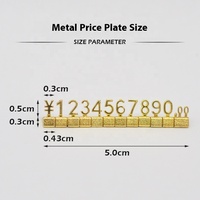Prix Affichage Cubes Réglable Numéro Compteur Stand Étiquette Vente Prix Blocs Pièces pour Bijoux Montre Anneau Dollar