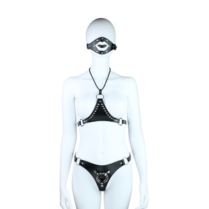 Conjunto de Bondage de Cuero PU para Arnés Compatible con Strap-On, Diseñado para Parejas Femeninas, Juguete Interactivo para el Bienestar Íntimo - Product Image 5