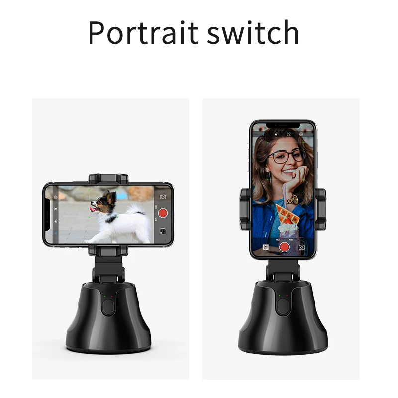 2022 360AI Smart Follow Camera PTZ Face Recognition Object Tracking Selfie Live Photography Mobile Phone Stand flexible stick