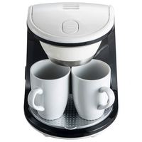 Machine à café électrique à filtre entièrement automatique 0,3 L pour 2 tasses, en porcelaine, pour usage commercial et domestique, avec prise allume-cigare
