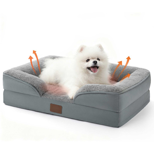 Sofá cama para perros autocalentable grueso de lujo clásico, cama ortopédica grande resistente a los arañazos para perros - Product Image 1