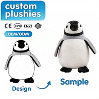 Peluche pingouin personnalisée, jouet en peluche doux et mignon, pingouin de l'Antarctique, vente en gros, OEM, ODM, fabricant de logos personnalisés, cadeau pour enfants