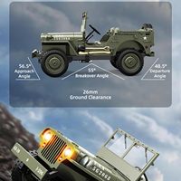 Camion RC tout-terrain EPT 1:10 échelle D888 Willys, 2,4 GHz, 4 roues motrices, avec lumières