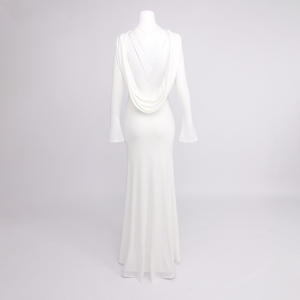 <span class=keywords><strong>ชุด</strong></span><span class=keywords><strong>ราตรี</strong></span>ทรงเมอร์เมดสีขาว<span class=keywords><strong>เปิด</strong></span><span class=keywords><strong>หลัง</strong></span> <span class=keywords><strong>แขน</strong></span><span class=keywords><strong>ยาว</strong></span> ผ้าพลิ้ว ดีไซน์ทันสมัย เหมาะสำหรับงานปาร์ตี้ในสวน สไตล์เซ็กซี่ - Product Image 5