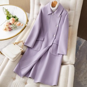 Elegante Cappotto Lungo Retrò da Donna con Cintura, Giacca Invernale in Lana, Taglie Forti - Product Image 1