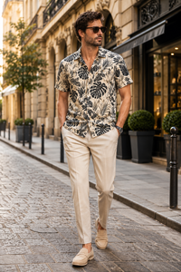 Camisa Casual de Verano para Hombre, de Manga Corta, Transpirable, Ecológica, con Estampado Digital HD de Isla, Cuello Regular, Doble Botonadura - Product Image 6