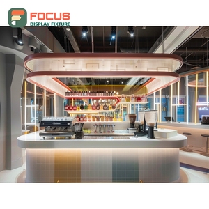 Vitrina Moderna para Café con Frente de Vidrio Templado, Área de Exhibición de Granos de Café, Vitrina para Cafetería - Product Image 1