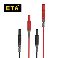 ETA4164B Cable de conexión de prueba moldeado por inyección de alta calidad Enchufe de 4mm con cable de instrumento de manga de seguridad