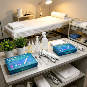 Appareil de thérapie cutanée haute fréquence portable de qualité supérieure <span class=keywords><strong>LZ</strong></span> <span class=keywords><strong>006A</strong></span>, pack complet d'accessoires comprenant quatre électrodes en verre pour usage professionnel en salon - Product Image 1