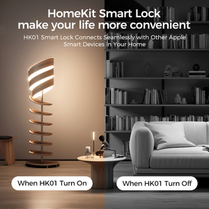 Lndu Hk01 सेब होम किट nfc Kerk मेटल डोर वाटरप्रूफ आईपी 65 आउटडोर डिजिटल इलेक्ट्रिक फिंगरप्रिंट डोर लॉक - Product Image 5