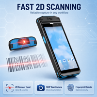 Built-in UHF RFID Handheld PDA Reader Android Device With 2D Barcode Scanner for Asset Tracking and Inventory Management