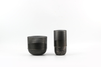 Meijian – Ensemble de pots à fleurs vintage en fer forgé ajouré, pots décoratifs en métal vieilli, courts et hauts, pour plantes d'intérieur