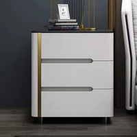 Meuble de chevet de luxe moderne populaire avec tiroirs, organisateur de chevet intelligent pour chambre d'hôtel