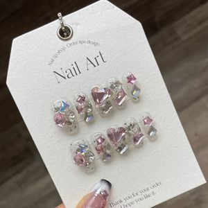 Prix de gros, <span class=keywords><strong>faux</strong></span> <span class=keywords><strong>ongles</strong></span> courts brillants, <span class=keywords><strong>ongles</strong></span> français scintillants, <span class=keywords><strong>faux</strong></span> <span class=keywords><strong>ongles</strong></span> artificiels, <span class=keywords><strong>ongles</strong></span> à presser, taille XS S M L - Product Image 1