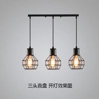Lustre en fer de style industriel rétro, LED noir, pour la maison, le bureau, l'entrepôt, style nordique moderne minimaliste, abat-jour en verre