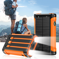 Batterie externe solaire haute capacité 20000 mAh, charge sans fil, design portable étanche, charge rapide 22,5 W, trois câbles inclus