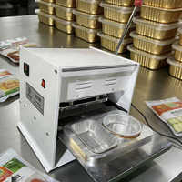 Machine d'emballage hygiénique pour boîtes de restauration en aluminium de taille moyenne, de qualité alimentaire, avec fermeture hermétique, adaptée aux restaurants