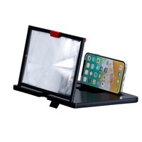 Amplificateur d'écran de téléphone portable 3D avec grossissement 3X, support HD réglable en hauteur pour utilisation au lit, design pliable, protection des yeux