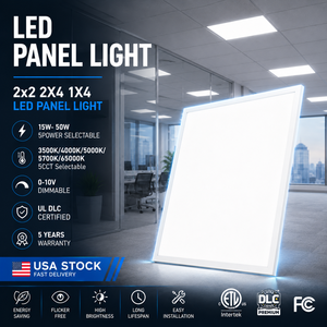 US Stock DLC UL ETL 5CCT 2835SMD 600X600 1200X600 2X2 2X4 1X4 Flat Surface Mounted LED <b>Panel</b> <b>Light</b> Led Dimmable Office Lighting - Product Image 1