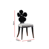 Chaise de salle à manger moderne en velours acrylique avec revêtement en acrylique, stable pour une utilisation en intérieur dans la maison, le bureau, l'hôtel, les salons