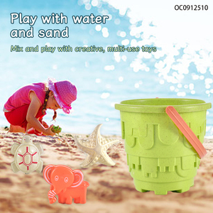 Balde pá praia areia ferramenta jogo kit de brinquedos de areia com moldes de animais do mar - Product Image 3