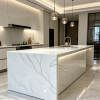 Surfaces solides en pierre artificielle au design moderne, idéales pour les tables murales et les applications hôtelières, pour la découpe de feuilles acryliques