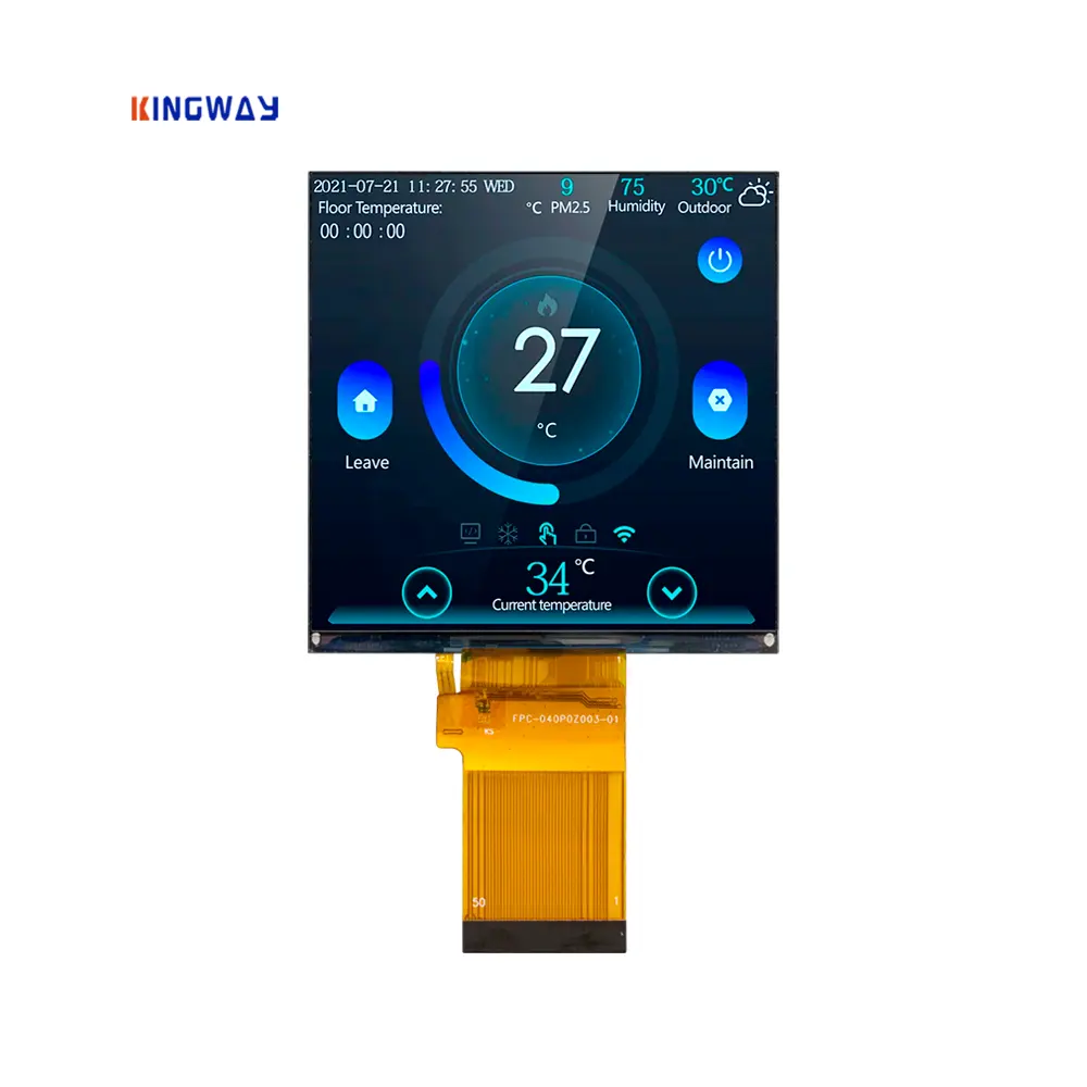 Pantalla LCD cuadrada de 4 pulgadas IPS 480x480 RGB Pantalla LCD TFT Pantalla LCD cuadrada de 4 pulgadas con/sin pantalla táctil